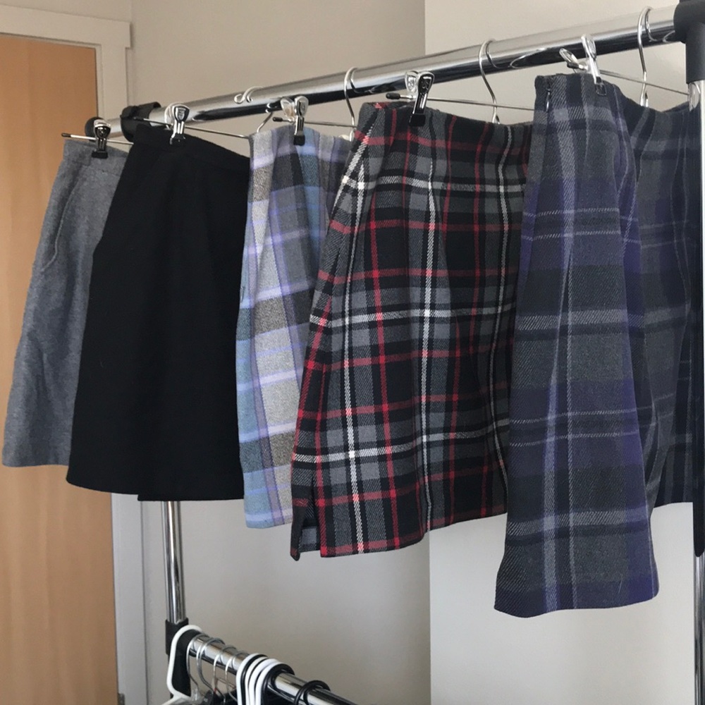 Set of five mini skirts